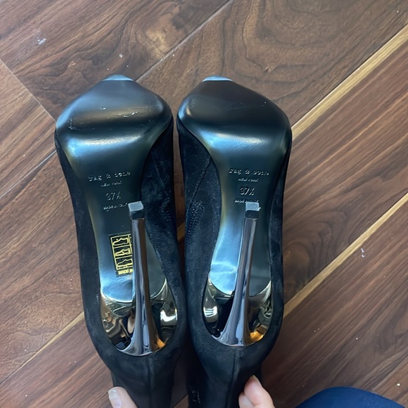 Rag & bone Wes Black Suede Pointed Stiletto Metal Heel Boot size 7.5 - Picture 6 of 9